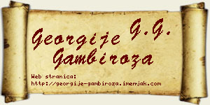 Georgije Gambiroža vizit kartica